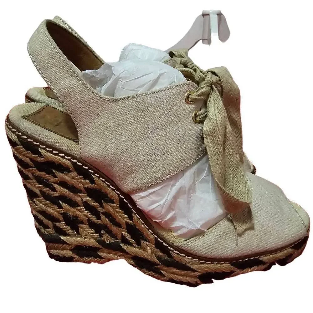 Tory Burch Linley High Wedge Espadrilles